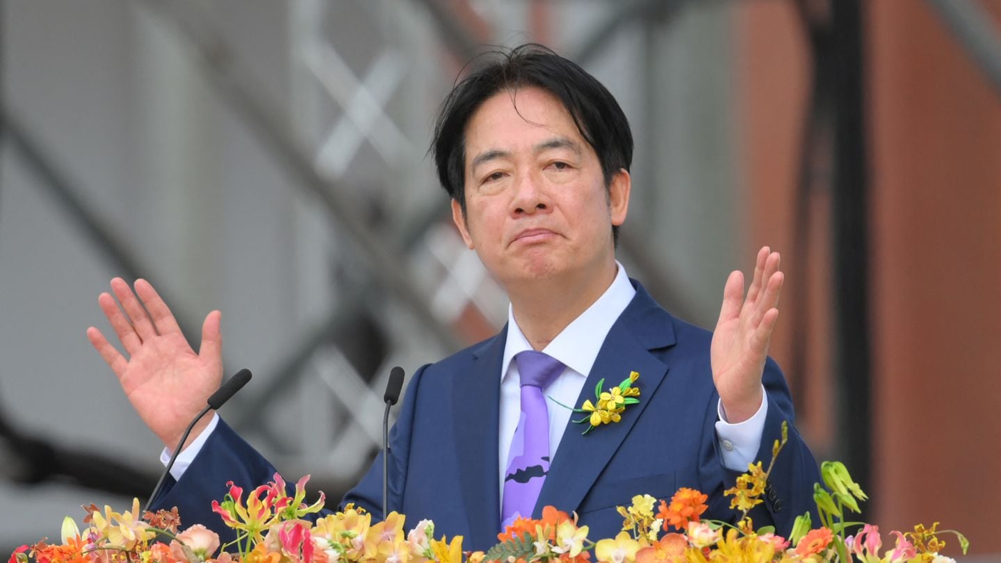 Taiwan's President Lai Ching-te delivers his inaugural speech after being sworn into office on May 20, 2024.