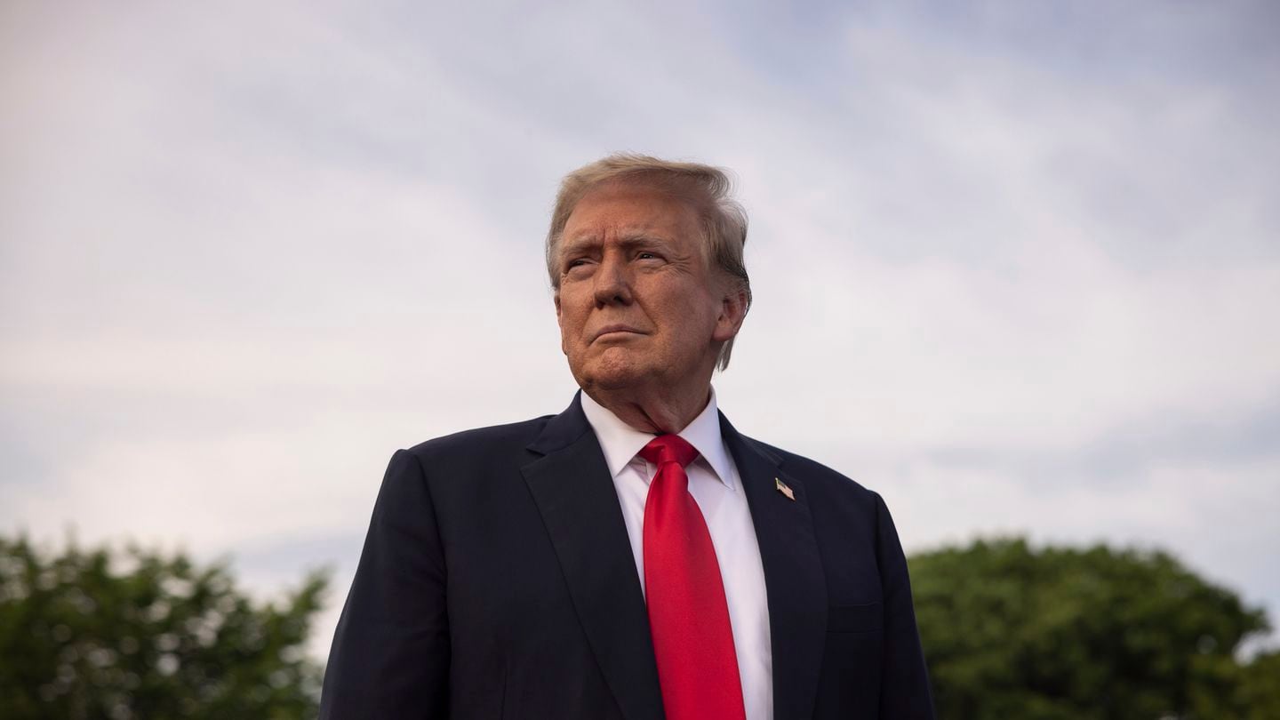 Trump arrives at a campaign rally in the south Bronx on Thursday, May 23.