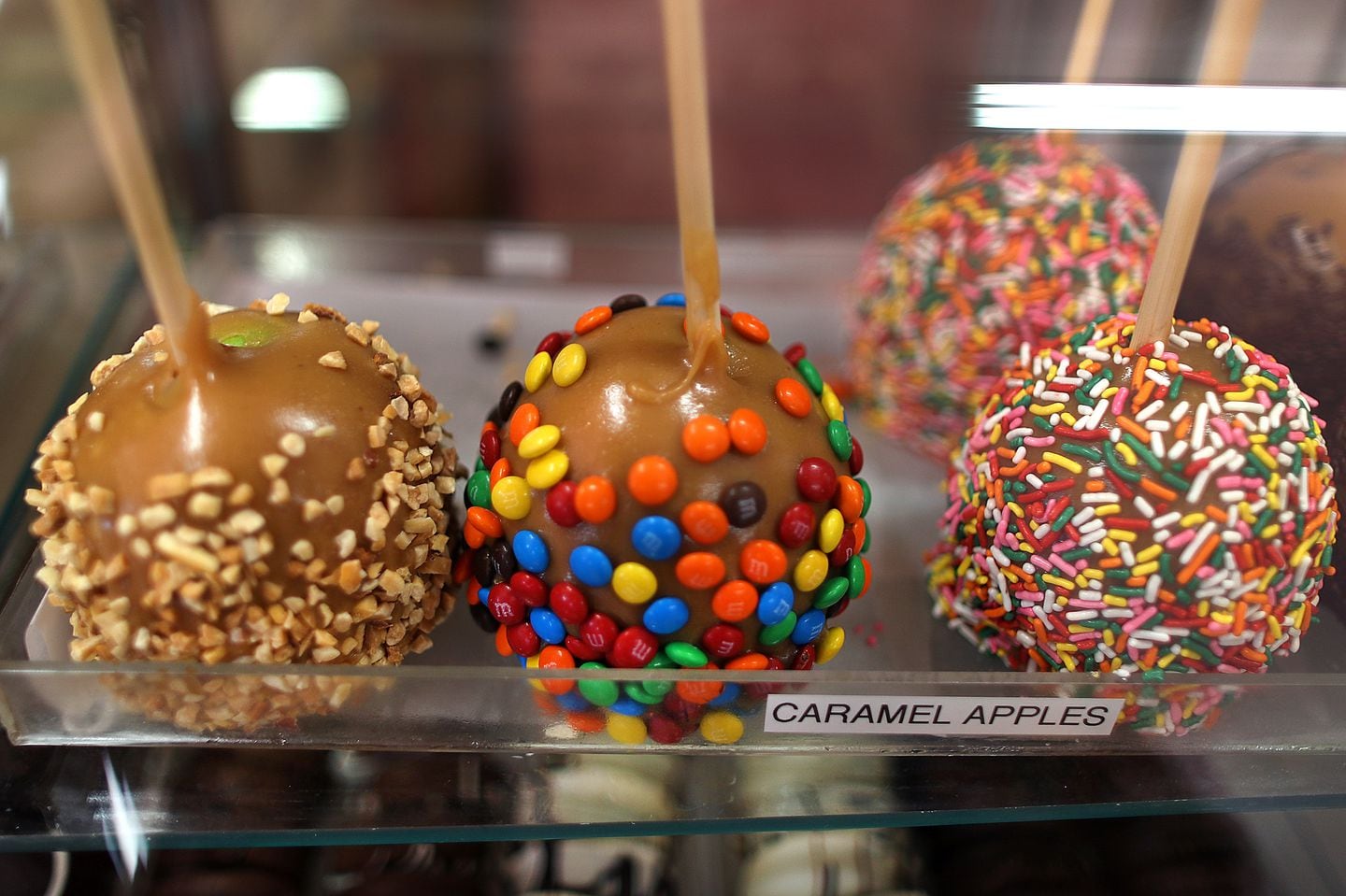 Caramel apples at Kandy Korner.