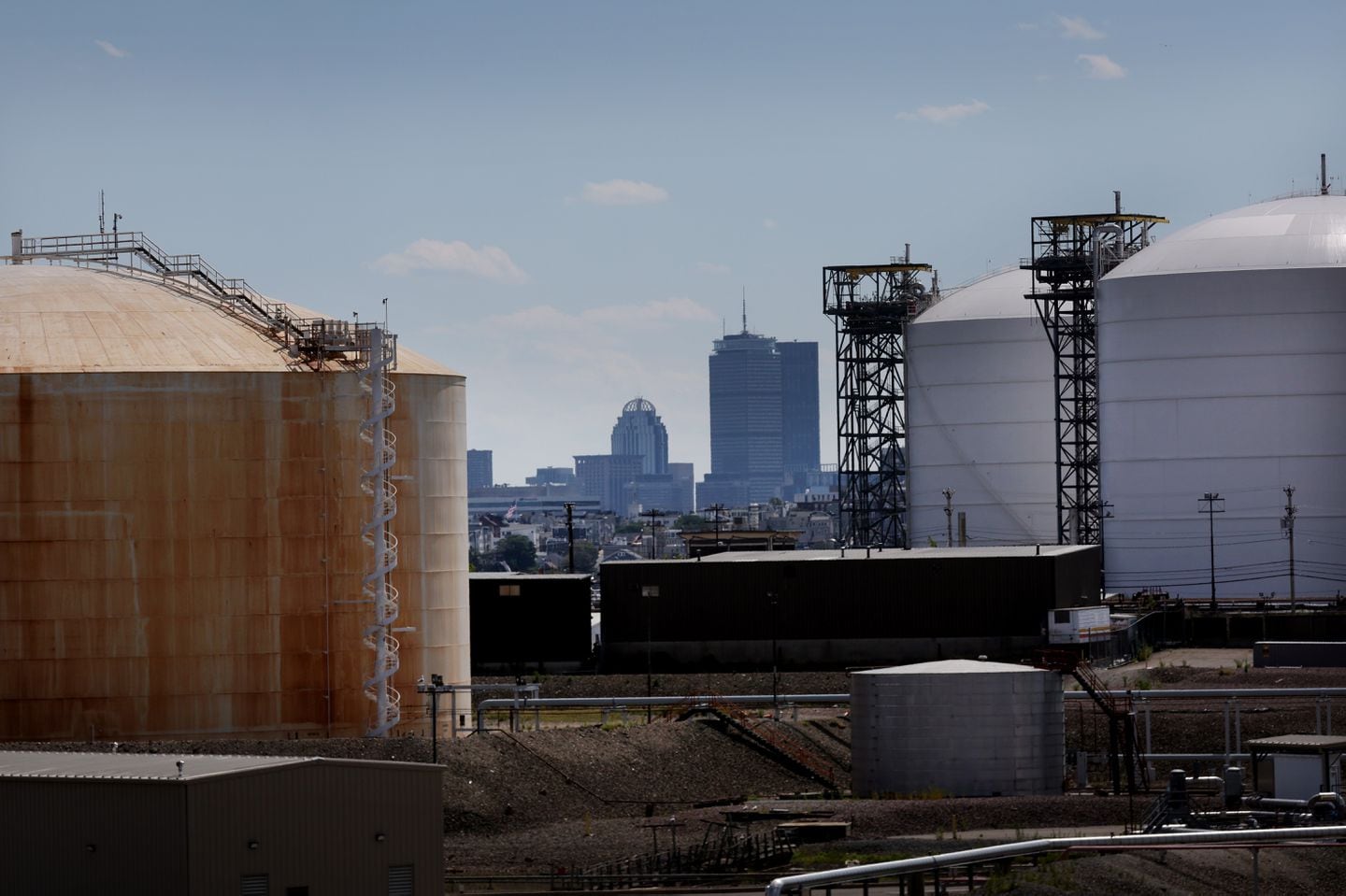 The massive ExxonMobil tank farm in Everett could soon be home to New England's largest electric storage facility.