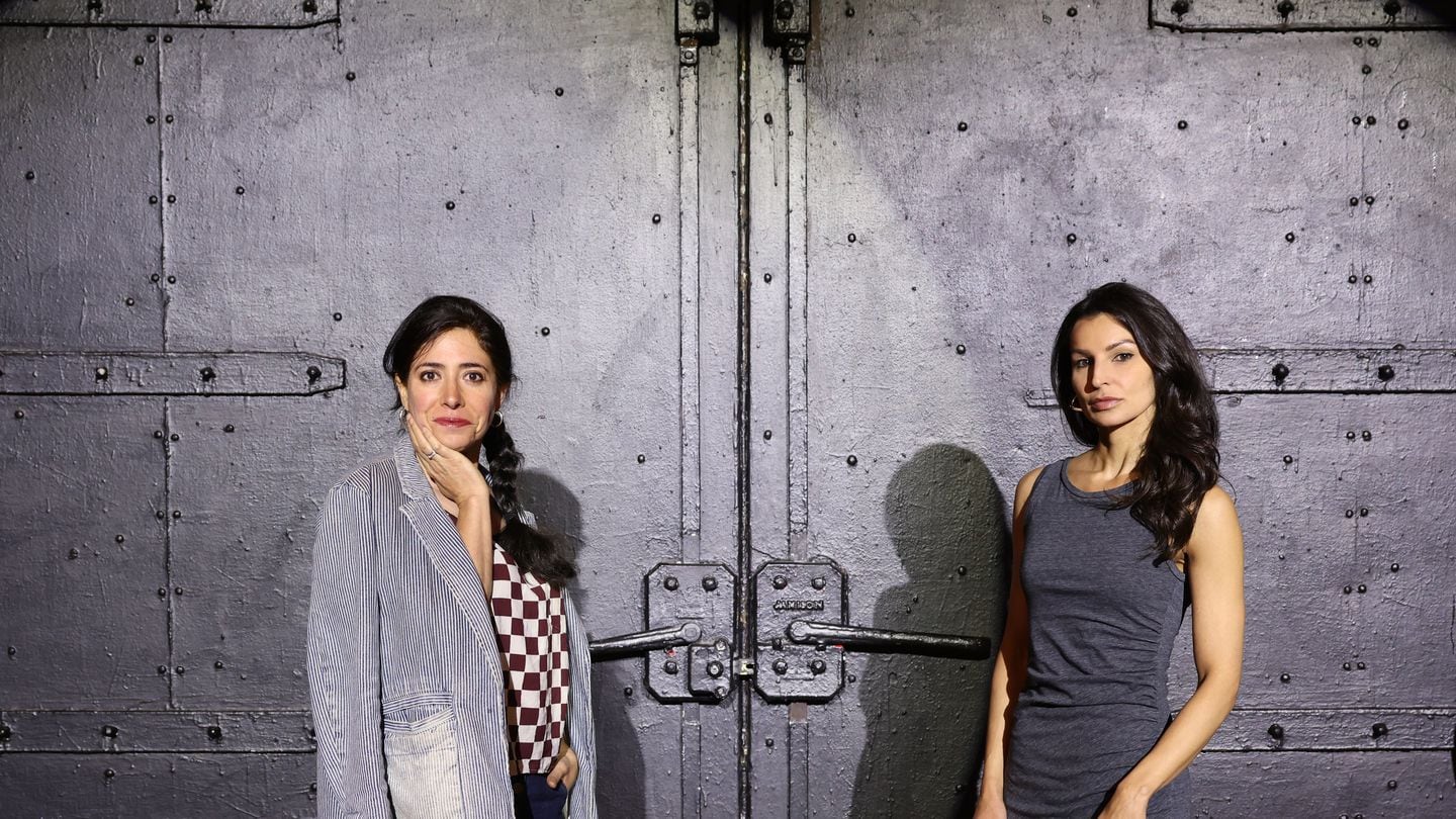 "Gatsby" director Rachel Chavkin (left) and the musical's book writer, Martyna Majok, pose for a portrait at the Loeb Drama Center, where the show will receive its world premiere beginning Sunday.