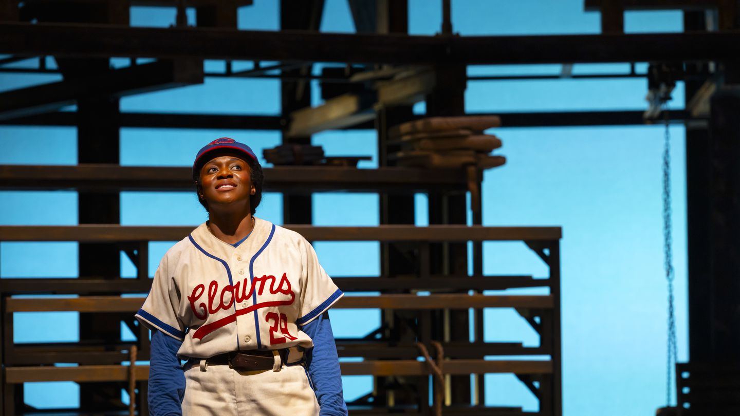 Jennifer Mogbock as the title character in "Toni Stone" at the Huntington.